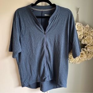 REI Co Op Full Zip Cycling Short Sleeves Shirt Woman’s Large Pockets